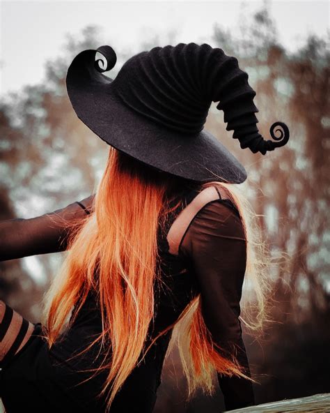 Curled witch hat